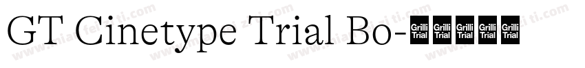 GT Cinetype Trial Bo字体转换